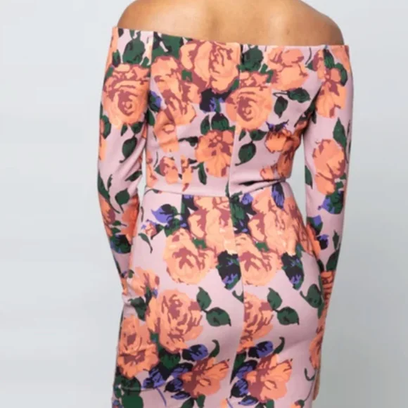 NWT Hope for Flowers by Tracy Reese Off Shoulder Sheath Dress, size L - Picture 2 of 11